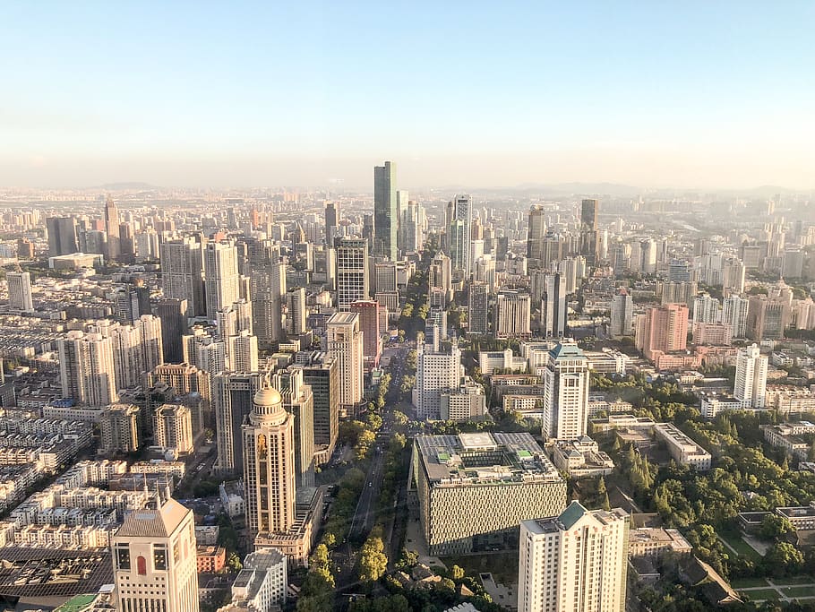nanjing, city, vision, building exterior, cityscape, architecture HD wallpaper