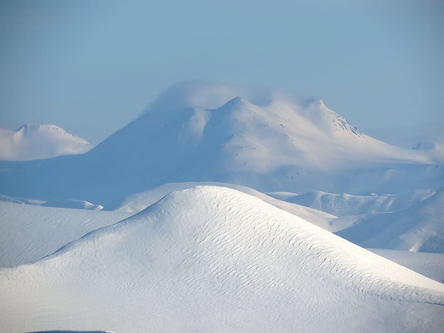 winter, hill, mountains, shadow, slopes, landscape, nature HD wallpaper