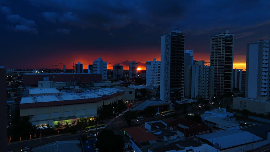 night, dusk, eventide, twilight, horizon, illuminated, building exterior HD wallpaper