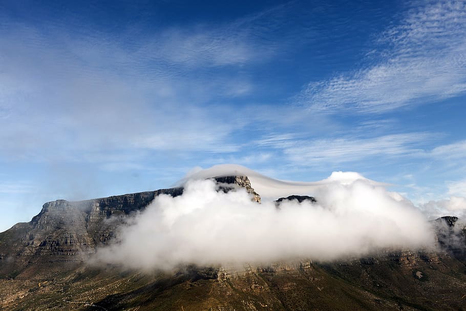 landscape, mountain, cloud, nature, sky, environment, blue HD wallpaper