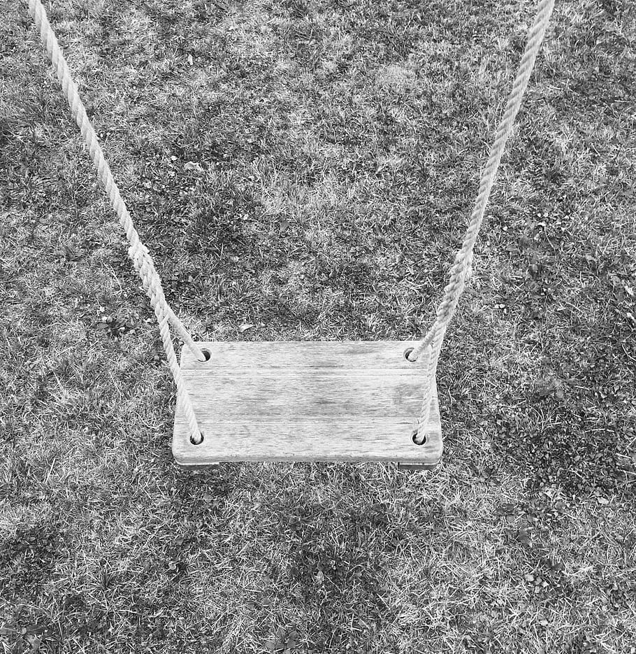 swing, game, child, manege, day, high angle view, no people HD wallpaper