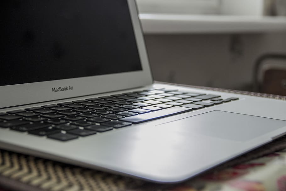laptop, macbook, air, apple, computer, technology, wireless technology HD wallpaper