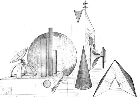 black sketch, fantasy, architecture, forward, sci fi, abstract HD wallpaper