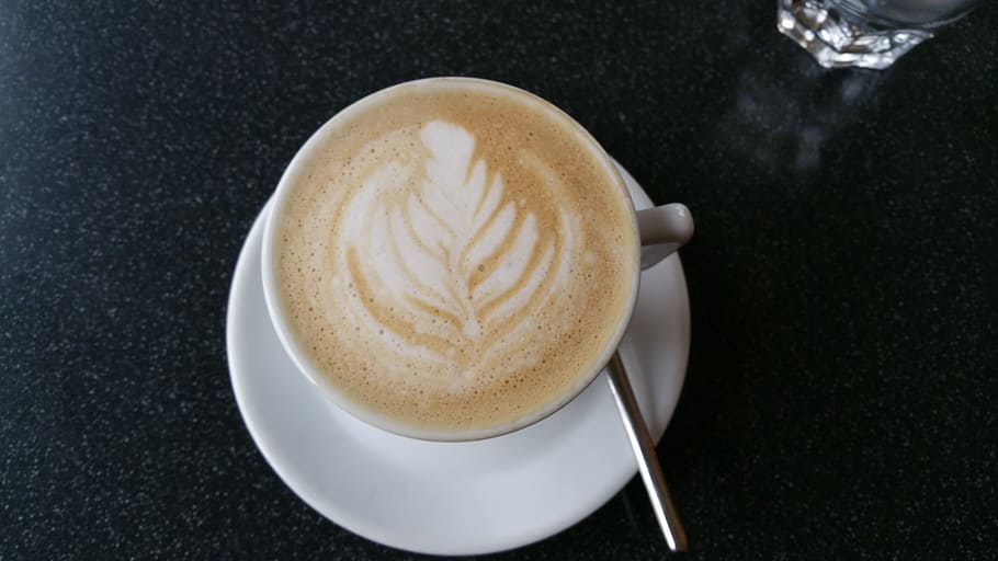 Coffee, Leaf, Cappuccino, coffee with leaf, cafe, coffee in a cup HD wallpaper
