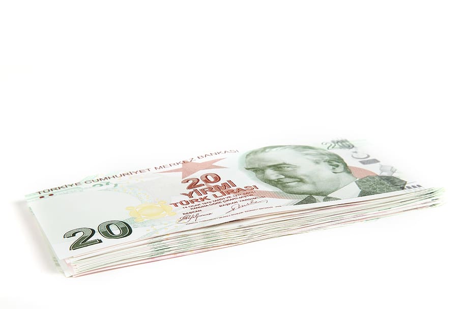 20 banknote bundle, Bucks, Business, Buy, Cash, currency, lira