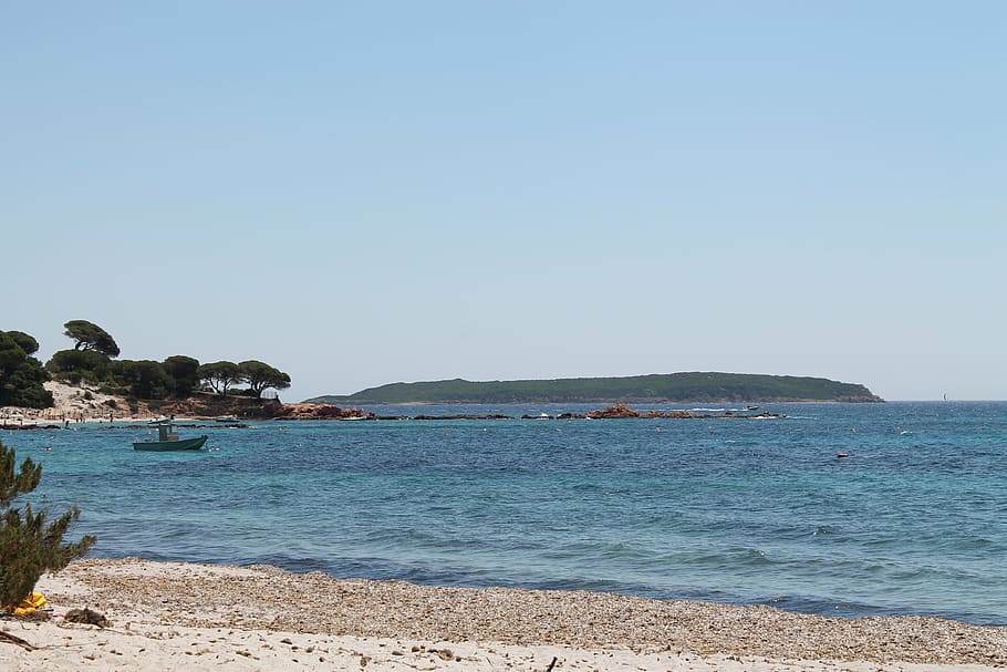 corsican, beach, water, sea, land, sky, beauty in nature, scenics - nature HD wallpaper