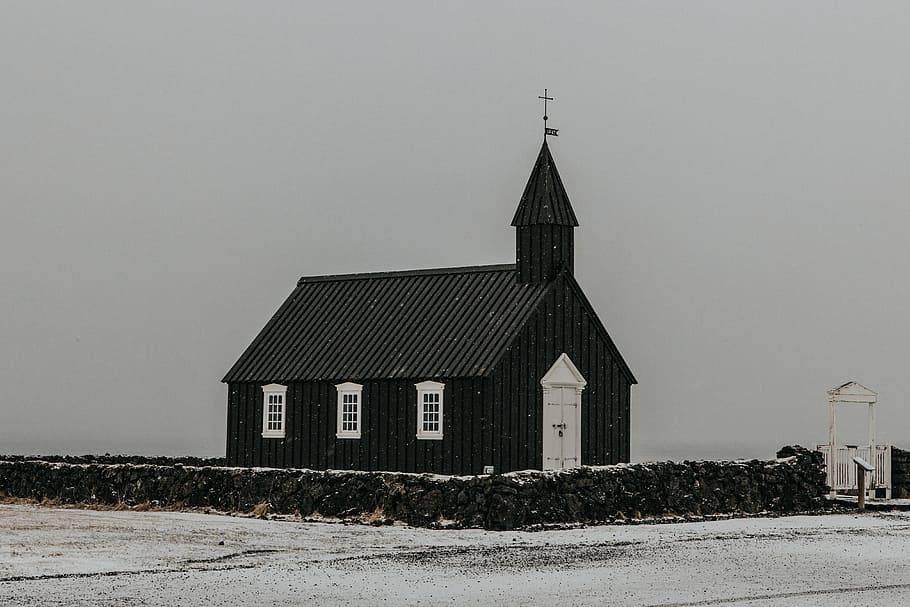 grayscale photo of church, architecture, building, infrastructure HD wallpaper