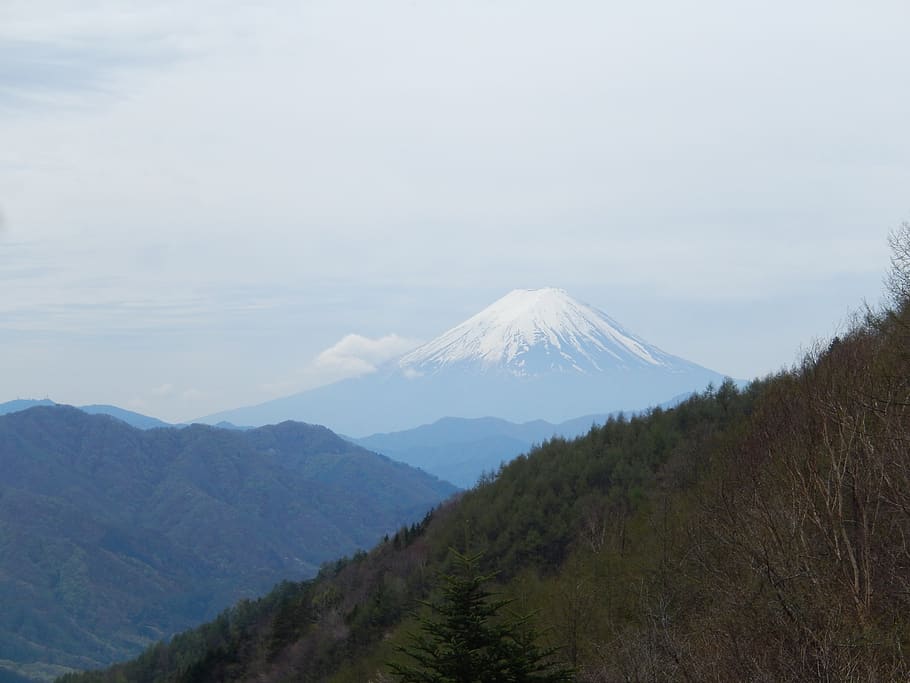 mt fuji, natural, mountain, beauty in nature, scenics - nature HD wallpaper