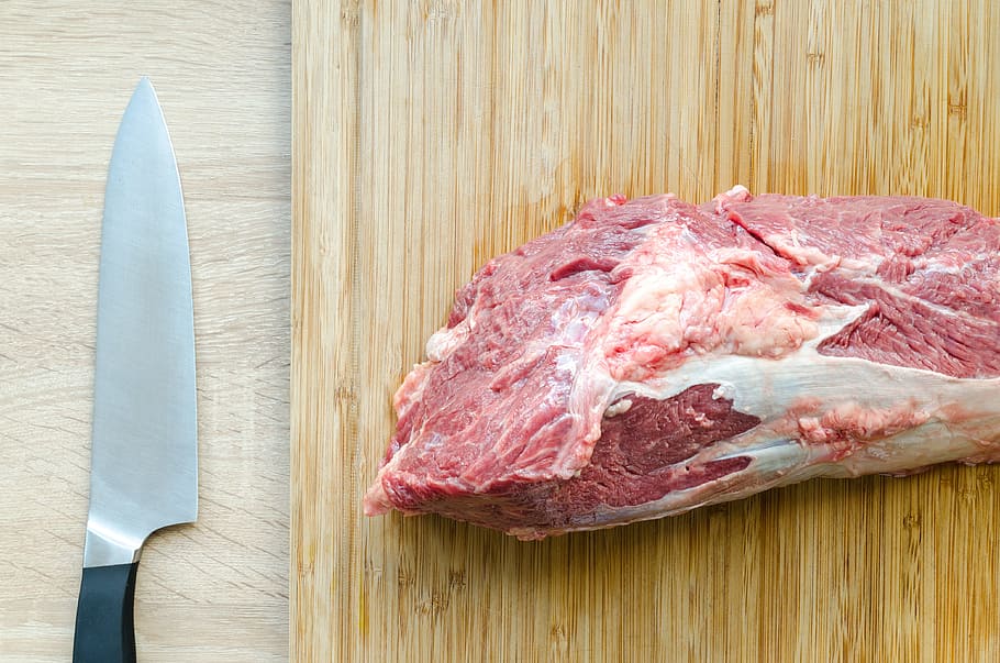 meat, wood, beef, steak, food, barbecue, pepper, fillet, wooden HD wallpaper