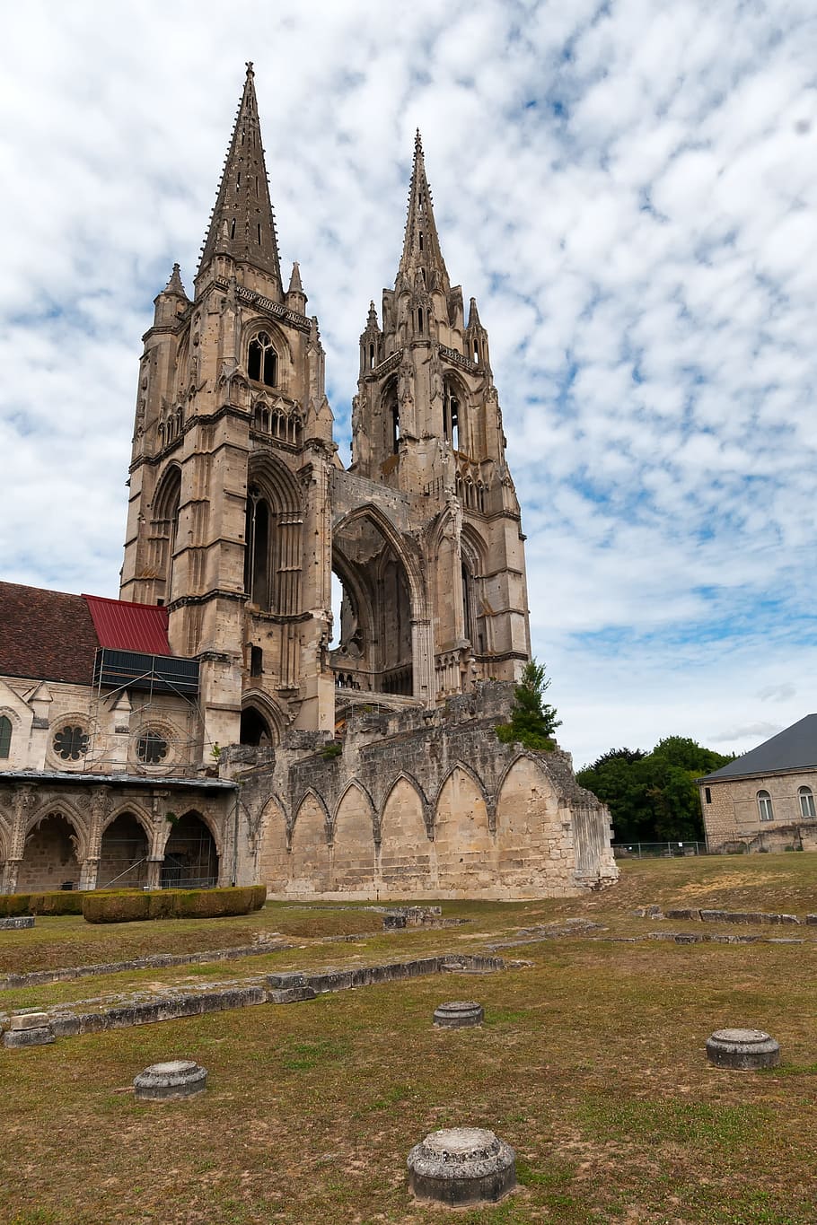 leave, cathedral, church, soissons, france, picardy, holy, medieval