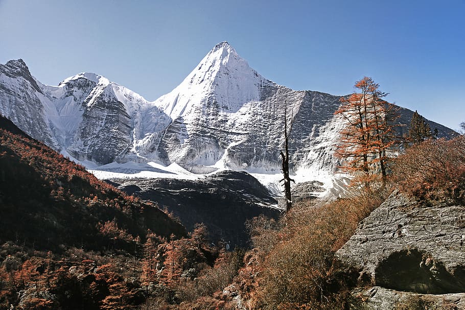 mountain, snow, nature, scenics - nature, cold temperature HD wallpaper