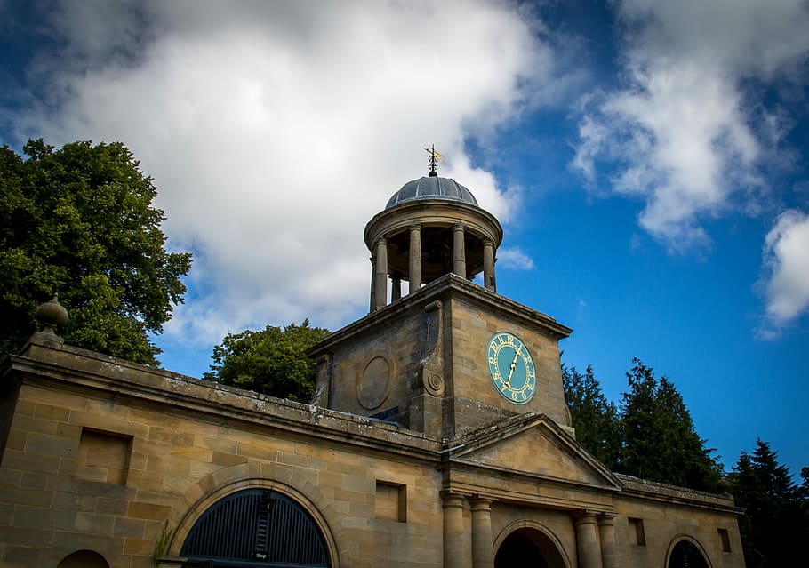 Wallington, Clock Tower, summer, architecture, building exterior HD wallpaper