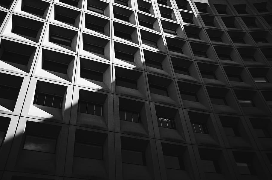 architectural photo of building, gray concrete building, architecture HD wallpaper