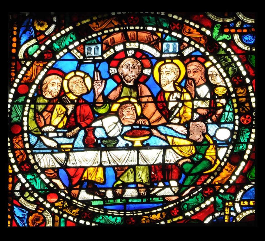 HD wallpaper: Stained Glass, Last Supper, the last supper, color