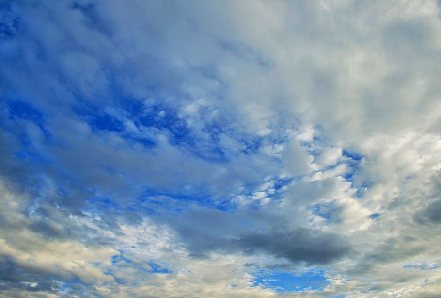 clouds, weather, sky, blue, white, loose, flocky, dom, cloud - sky HD wallpaper