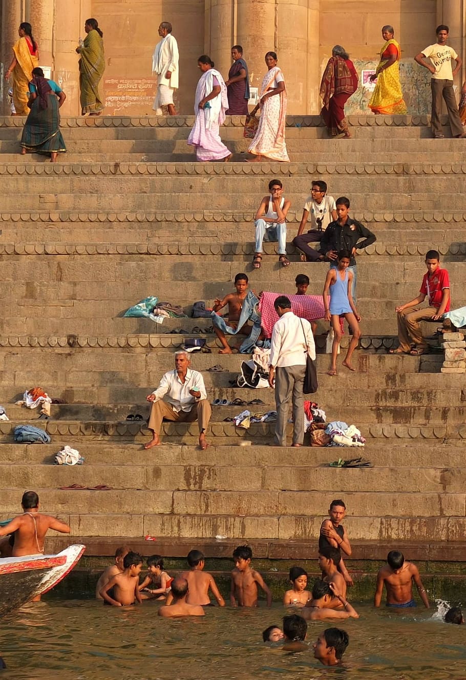Varanasi, Ganges, India, River, Holy, hindu, human, religion HD wallpaper