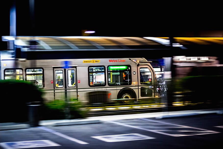 Slow Shutter, time lapse photo of person riding train during nighttime HD wallpaper