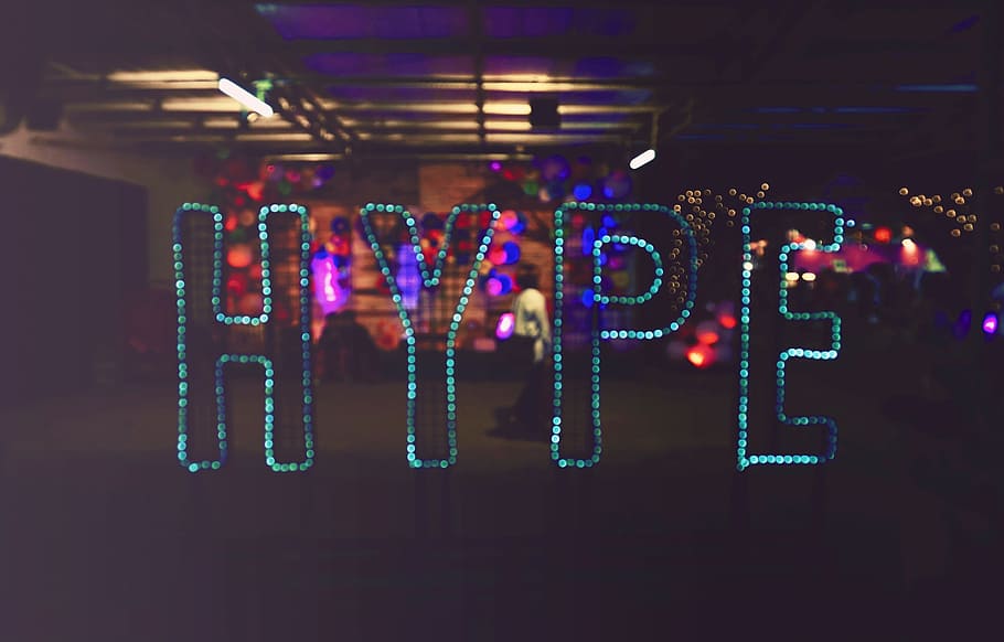 blue hype LED decor, night, dark, lights, bar, celebration HD wallpaper