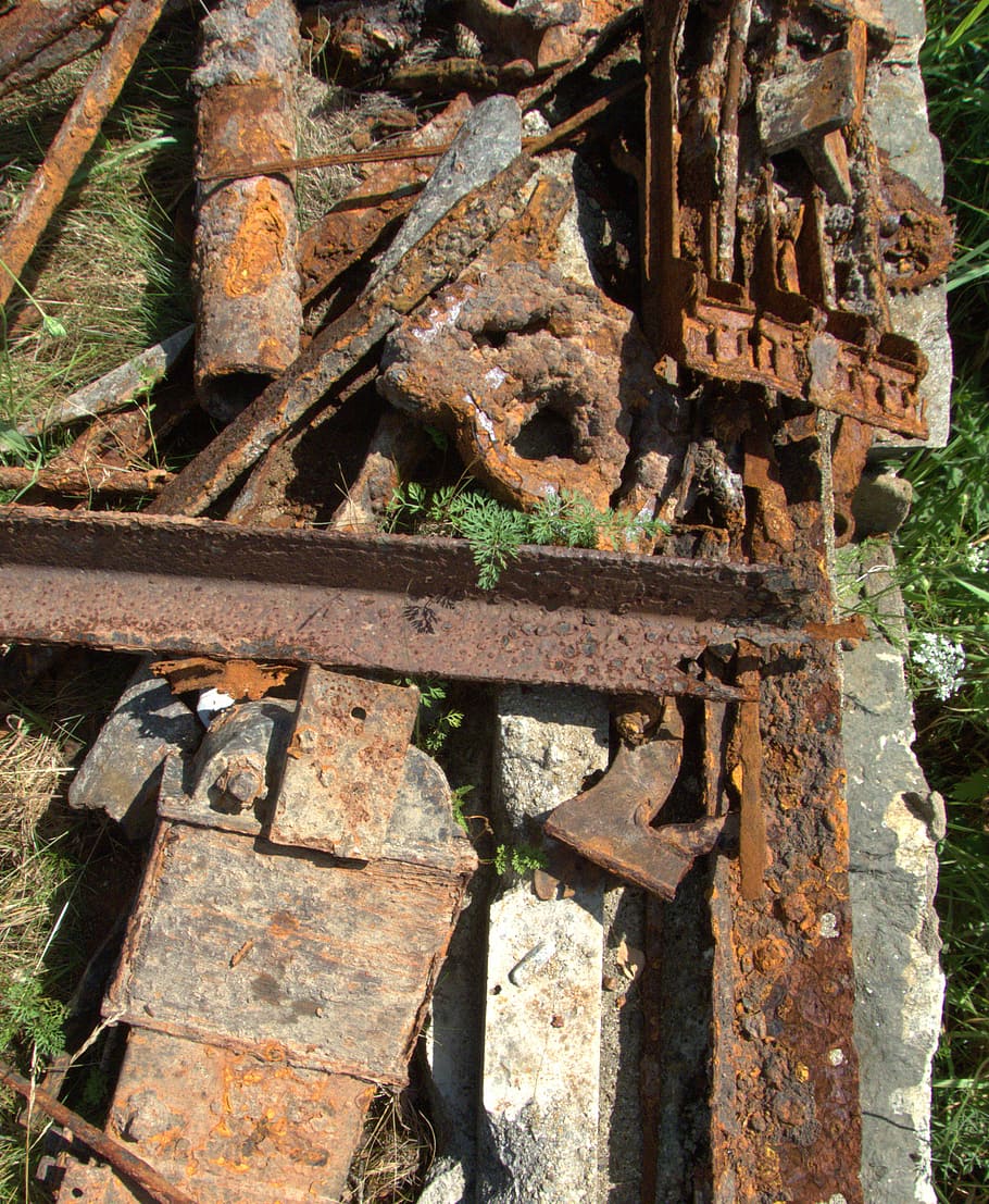 rusty, iron, metal, industrial, garbage, od, junk, no people HD wallpaper