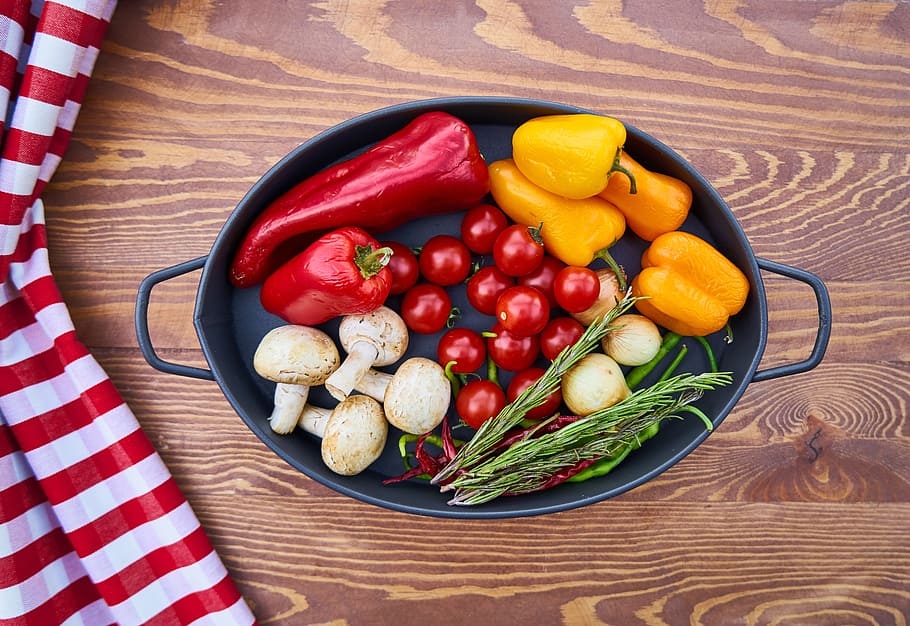 vegetables, onion, pepper, garlic, tomato, egypt, mushroom HD wallpaper