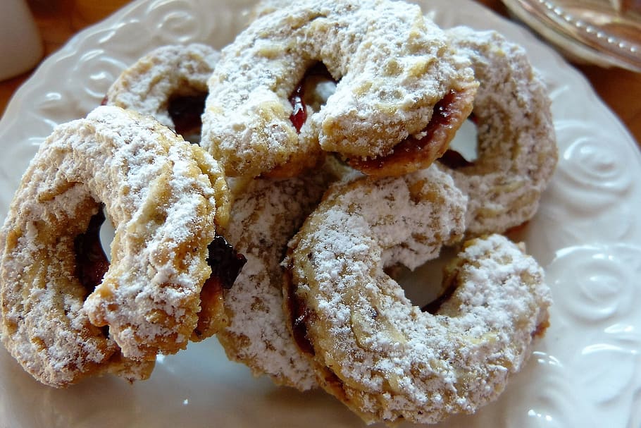 Cookie, Christmas, Jam, Bake, filled, icing sugar, pastries HD wallpaper