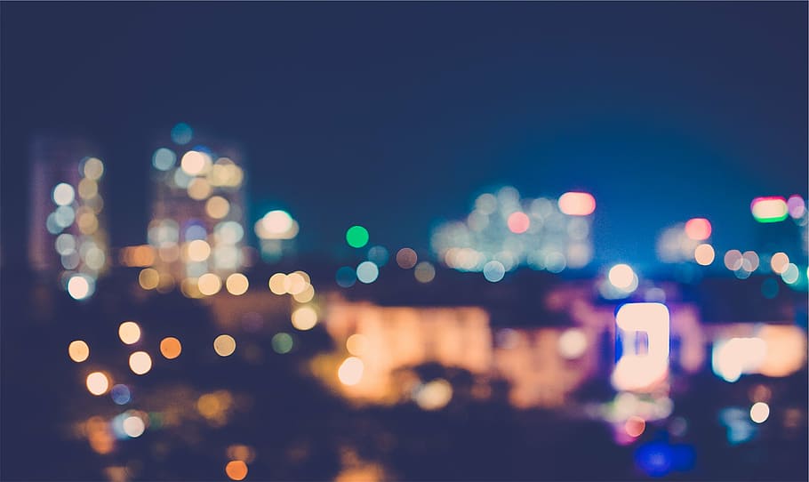 bookeh light with building, bokeh, photography, city, lights HD wallpaper