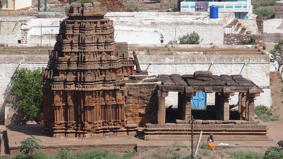 Temple, Badami, Karnataka, Landmark, culture, ruins, old, ancient HD wallpaper