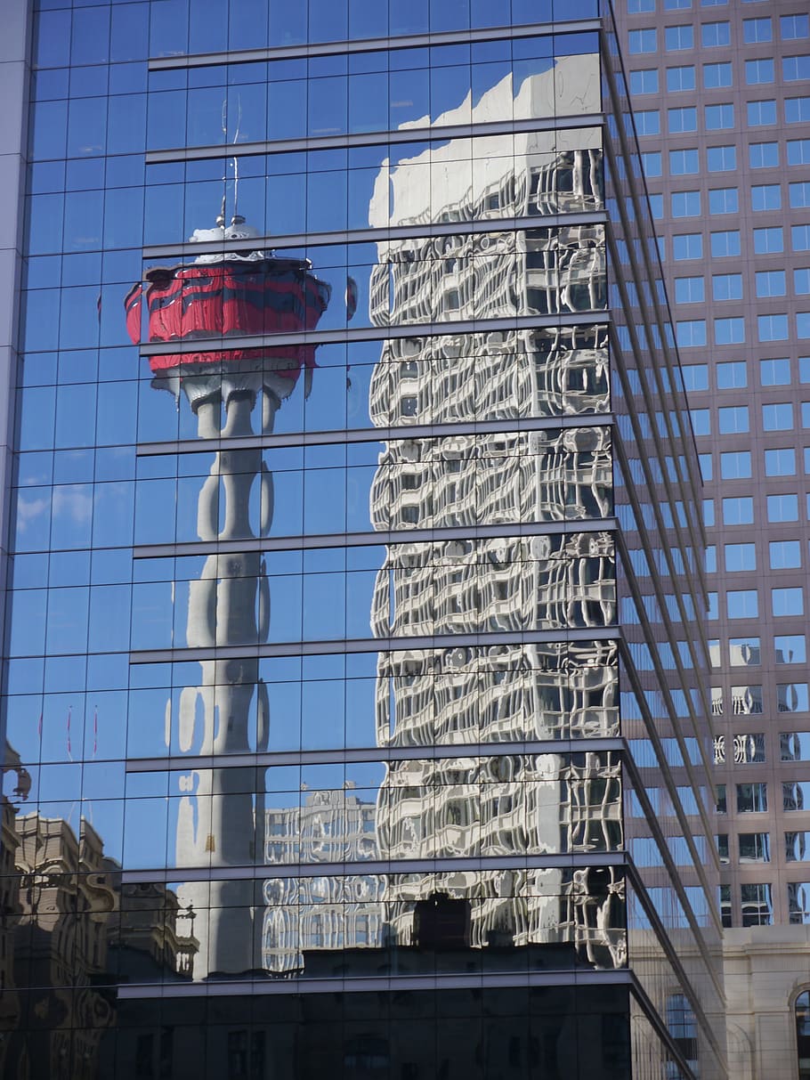architecture, building, expression, city, sky, calgary, built structure HD wallpaper