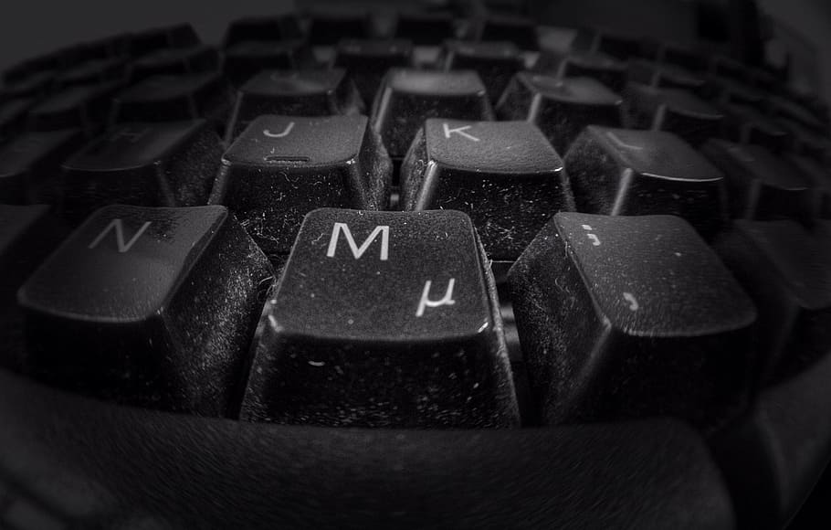 keyboard, keys, black, button, white, computer keyboard, input device, HD wallpaper