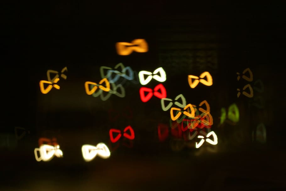 ribbon, bokeh, light, night, lighting, reflect, dark, night view HD wallpaper