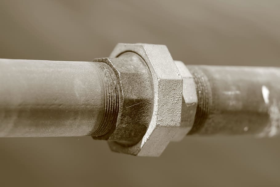 iron, metal, pipe, rust, sepia, steel, water, indoors, connection HD wallpaper