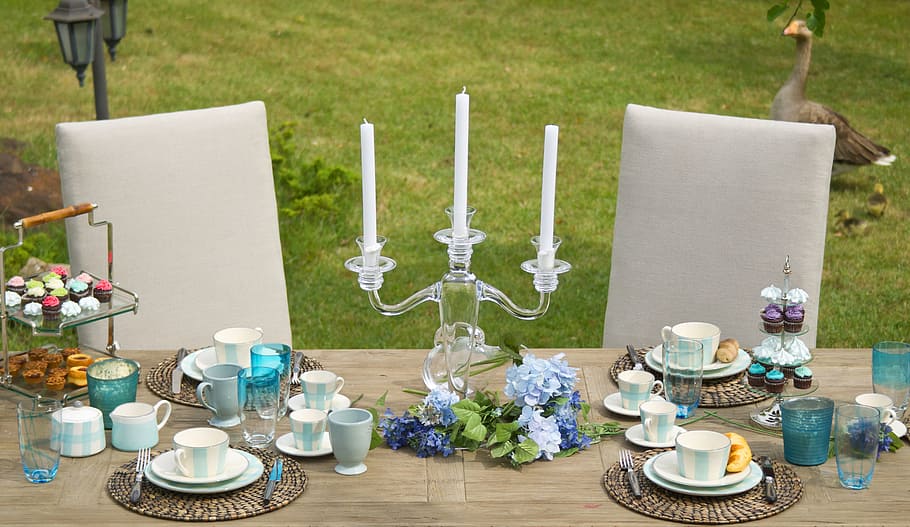 glass candelabra on table, invite, food, macro, backgrounds HD wallpaper