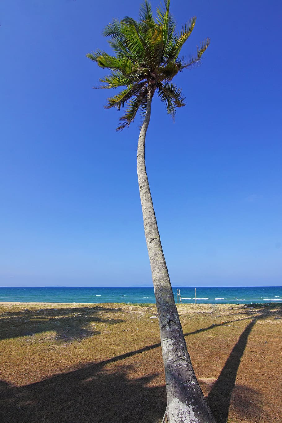 sea, landscape, nature, sky, beach, blue, daylight, idyllic, island HD wallpaper