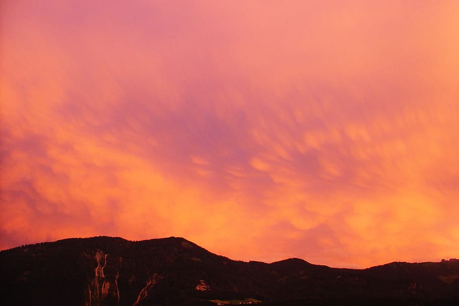 sky, forward, clouds, sunset, evening sky, weather mood, atmosphere HD wallpaper