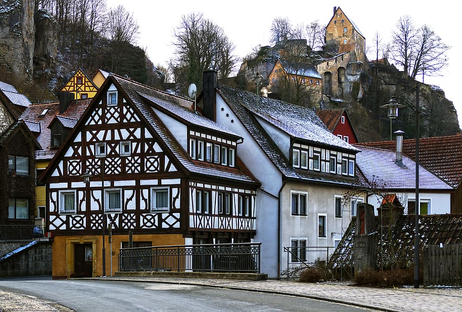 old town, fachwerkhaus, historically, castle, building, roof