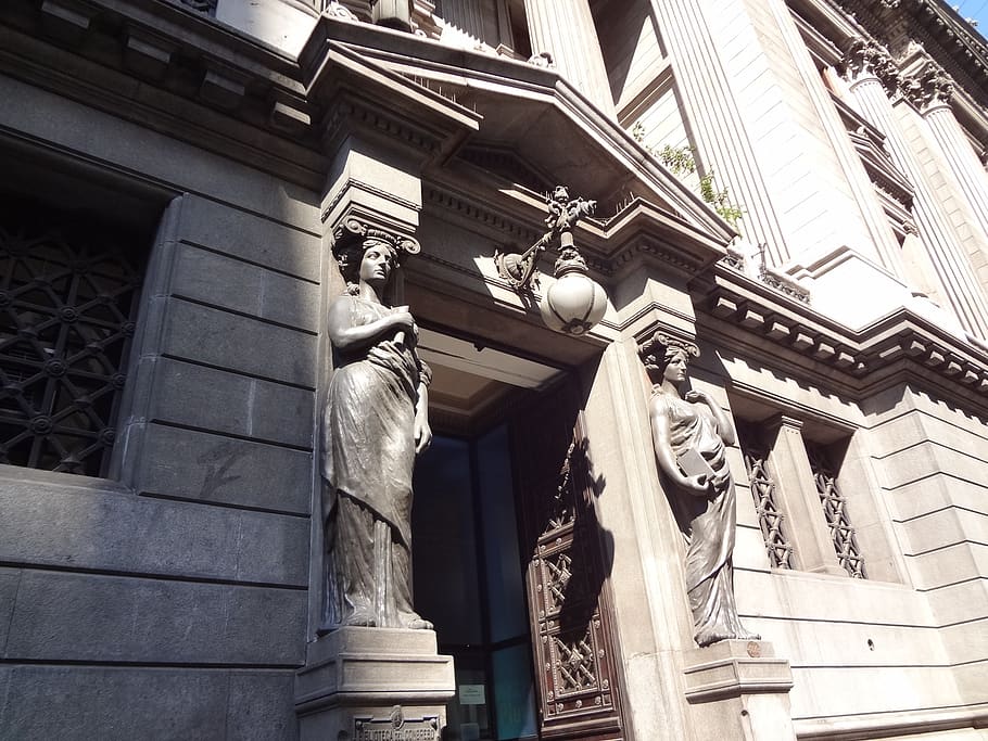 buenos aires, facade, sculptures, architecture, built structure HD wallpaper