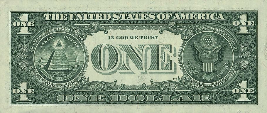 1 U.S. dollar bill, banknote, united states, january 1 dollar
