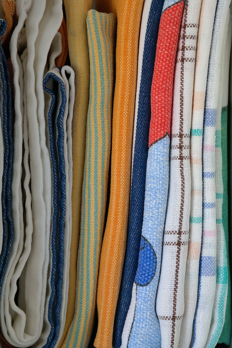 tea towels, colorful, dry, rinse, cloth, fabric, textiles, tissue, HD wallpaper