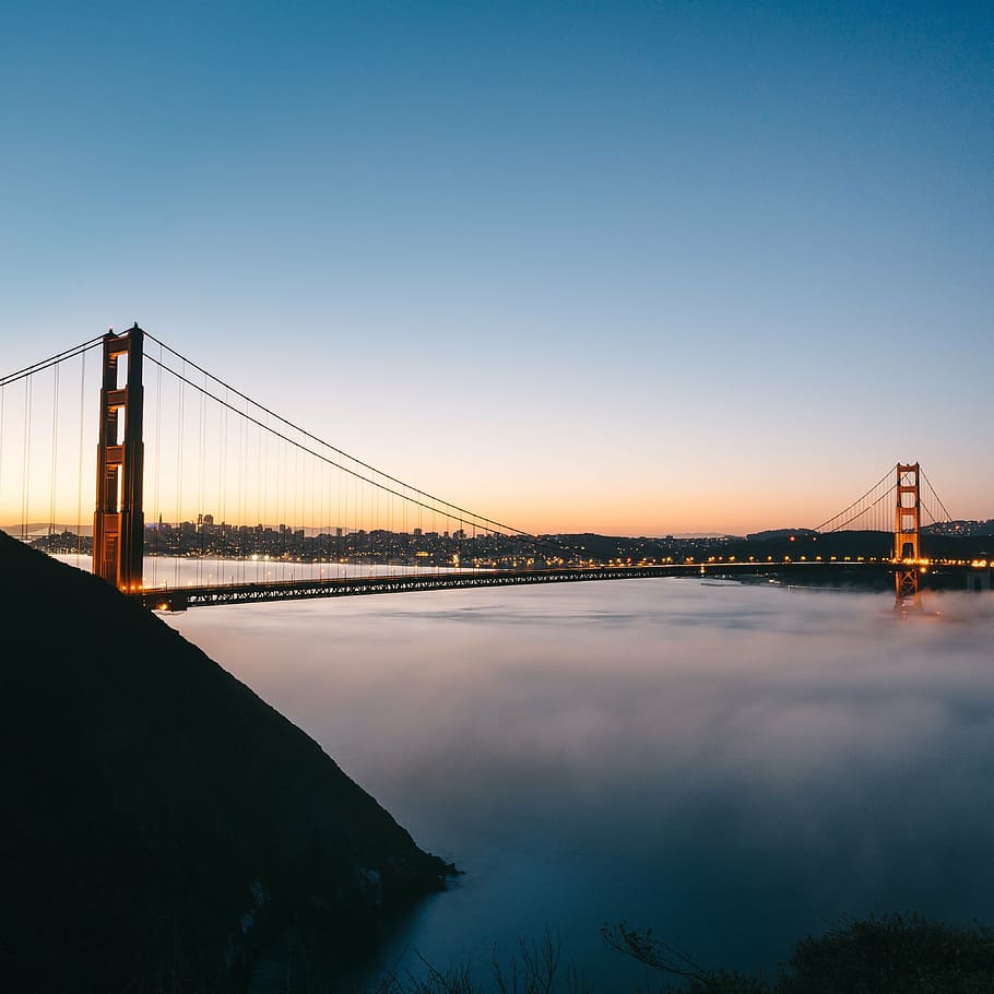 Golden Gate, San Francisco, bridge, blue, sky, architecture HD wallpaper