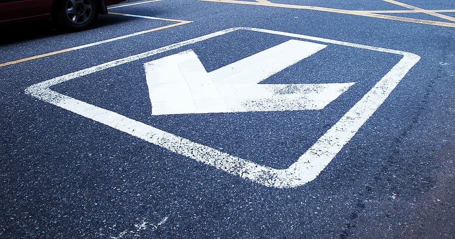 arrow, asphalt, road, sign, symbol, transportation, road marking HD wallpaper