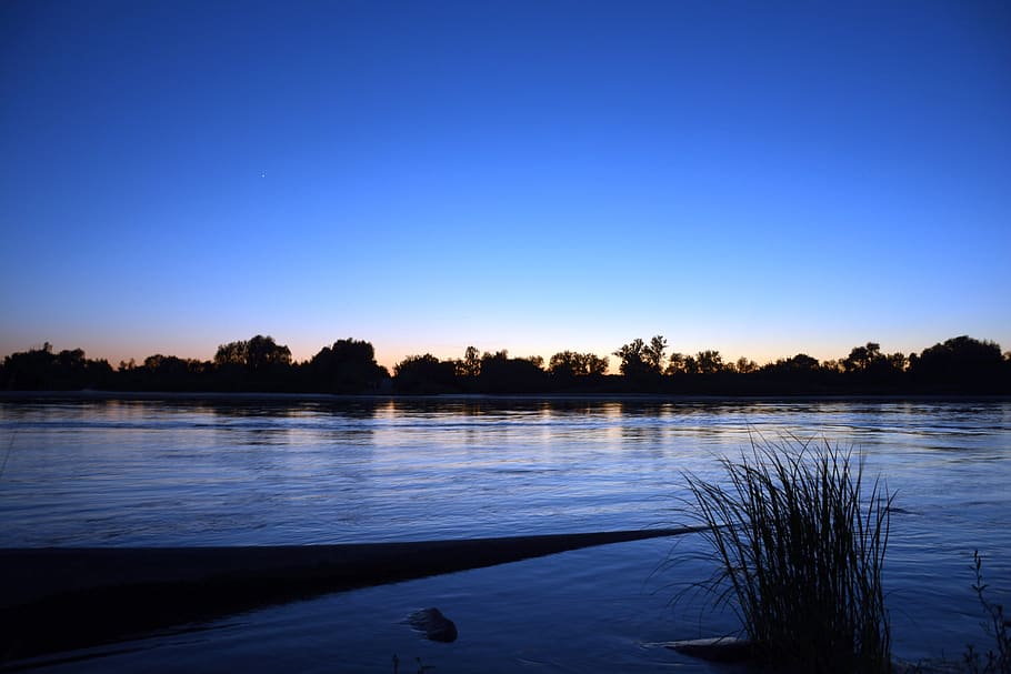 wisla, water, evening, poland, sky, lake, tranquility, tranquil scene HD wallpaper