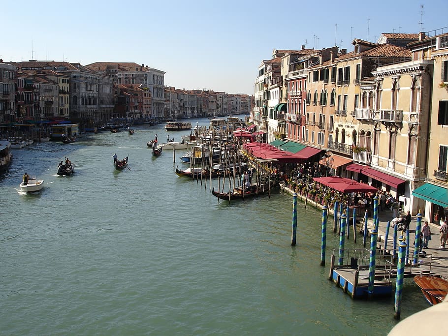 venice, river, italy, water, building exterior, architecture HD wallpaper