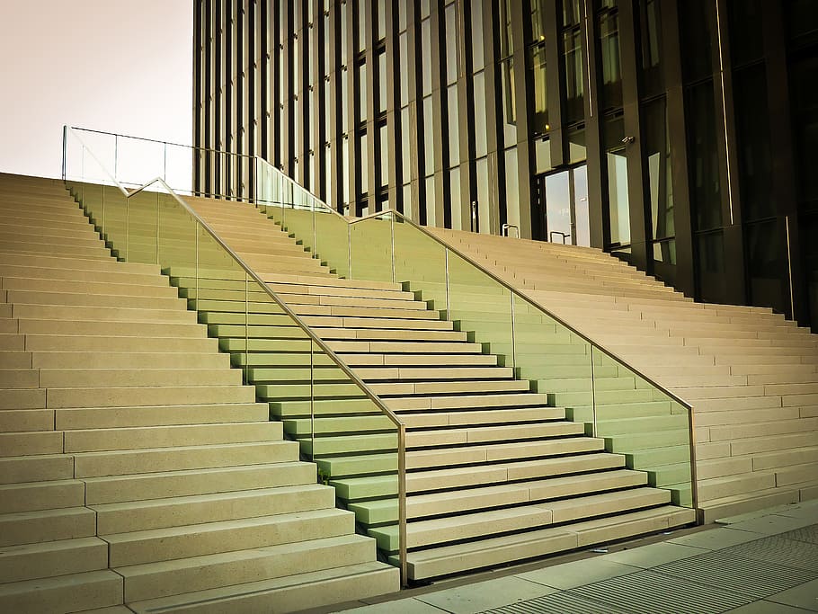 stairs, building, architecture, gradually, staircase, structure HD wallpaper
