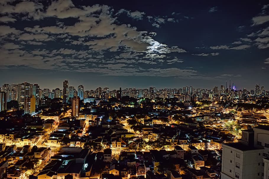 high-angle photo of cityscape, lapa, são paulo, brazil, building exterior, HD wallpaper