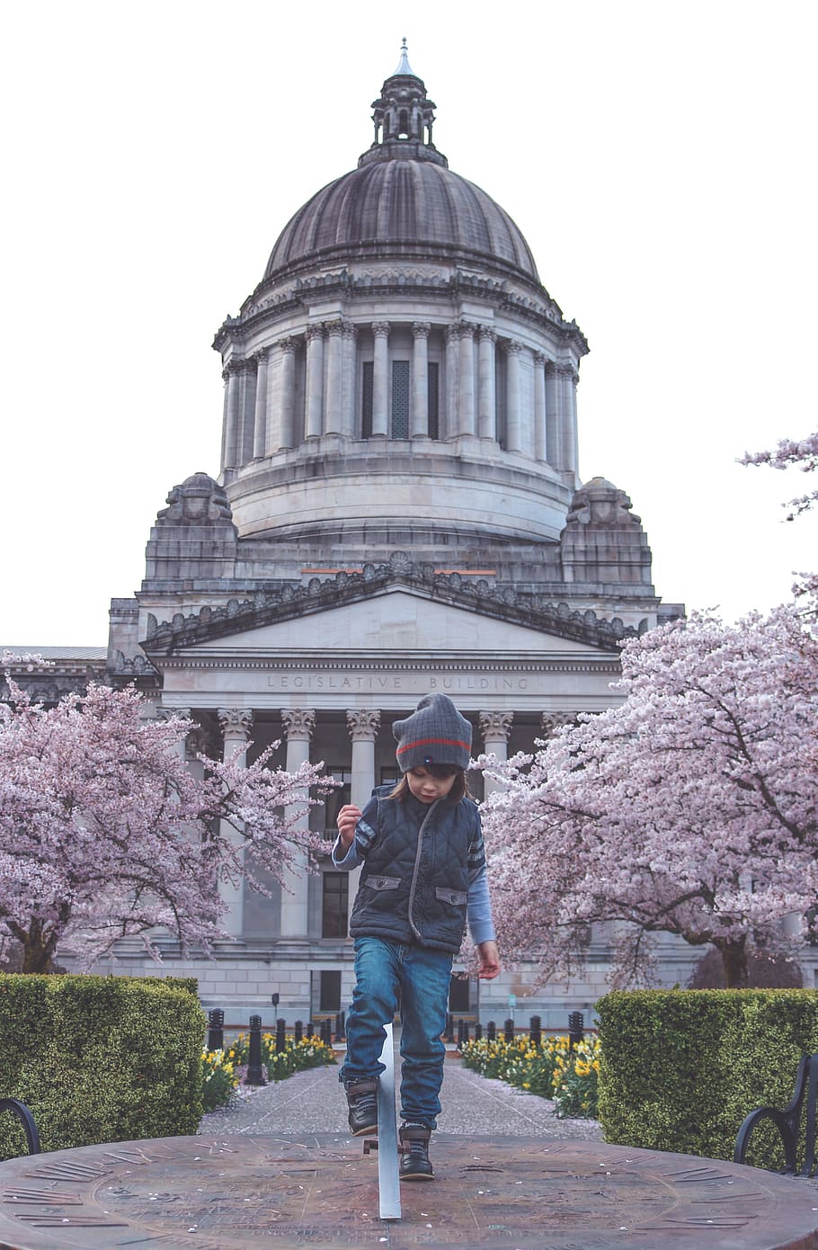 Boy, Child, Cute, Spring, Bloom, Blossom, capitol, building HD wallpaper
