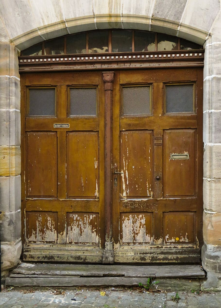 Door, Input, Old, Wood, Ruin, old door, architecture, building exterior HD wallpaper