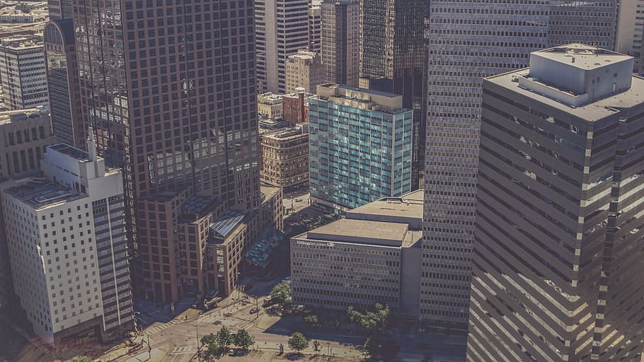 aerial view of high-rise building, architecture, buildings HD wallpaper