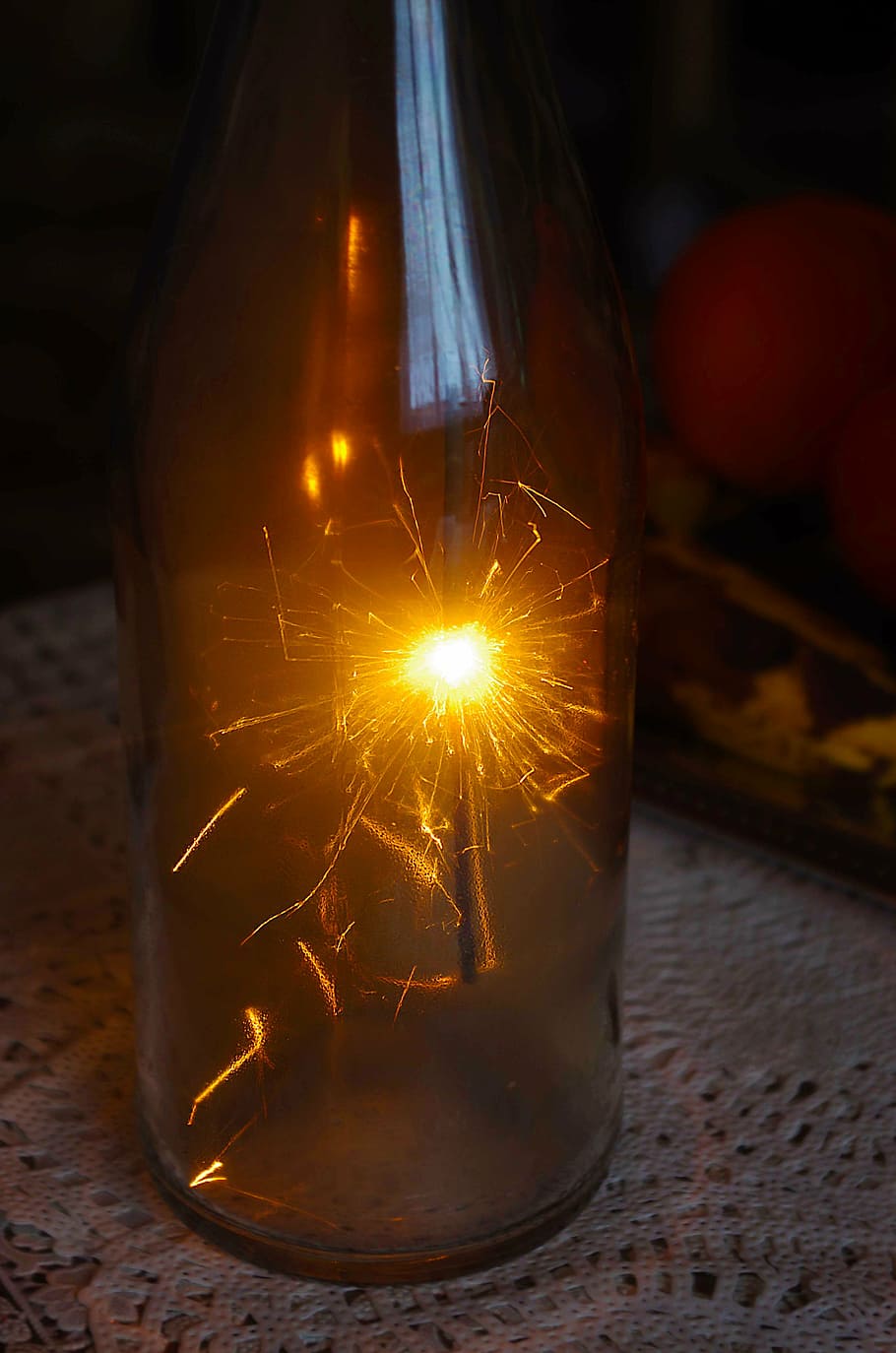 sparkler, glow, light, new year day, 2015, christmas tree, illuminated HD wallpaper