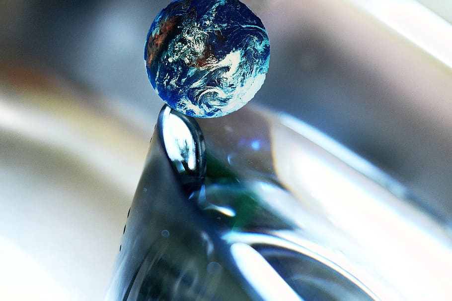 earth, water, globe, sky, photo montage, world, environment HD wallpaper