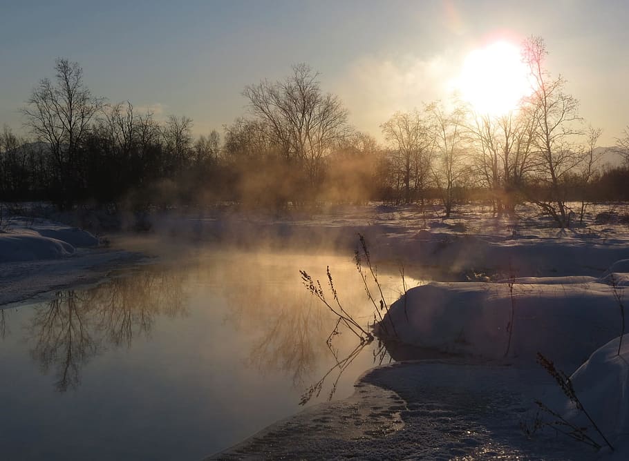 river, back on track, bend, water, for, turn the river, evening HD wallpaper